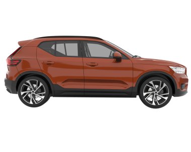 Realistic SUV isolated on white background. 3d rendering - illustration
