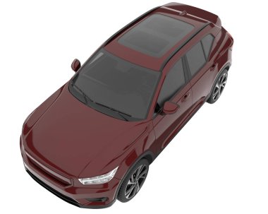 Realistic SUV isolated on white background. 3d rendering - illustration