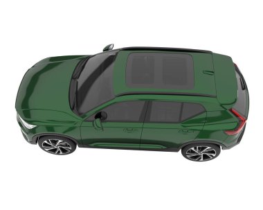Realistic SUV isolated on white background. 3d rendering - illustration