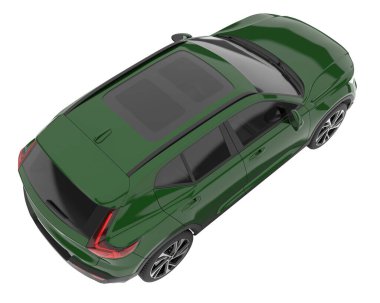 Realistic SUV isolated on white background. 3d rendering - illustration