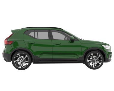 Realistic SUV isolated on white background. 3d rendering - illustration