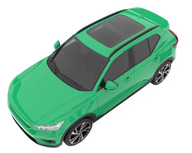 Realistic SUV isolated on white background. 3d rendering - illustration