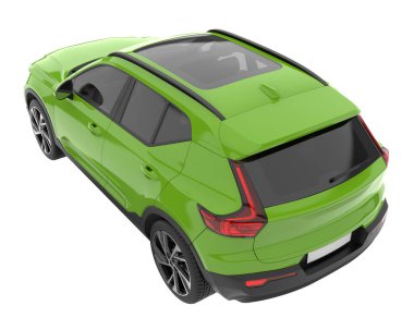 Realistic SUV isolated on white background. 3d rendering - illustration