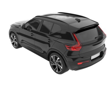 Realistic SUV isolated on white background. 3d rendering - illustration