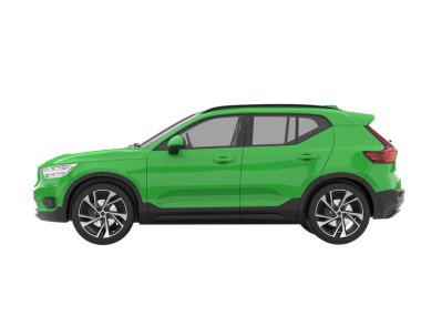 Realistic SUV isolated on white background. 3d rendering - illustration