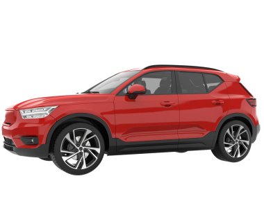 Realistic SUV isolated on white background. 3d rendering - illustration