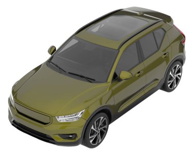 Realistic SUV isolated on white background. 3d rendering - illustration