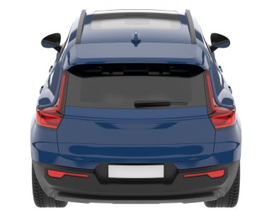 Realistic SUV isolated on white background. 3d rendering - illustration