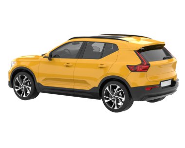Realistic SUV isolated on white background. 3d rendering - illustration