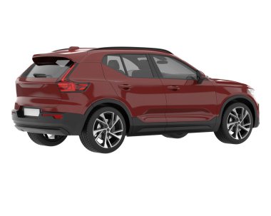 Realistic SUV isolated on white background. 3d rendering - illustration
