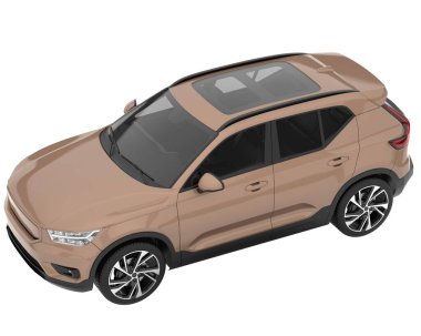 Realistic SUV isolated on white background. 3d rendering - illustration