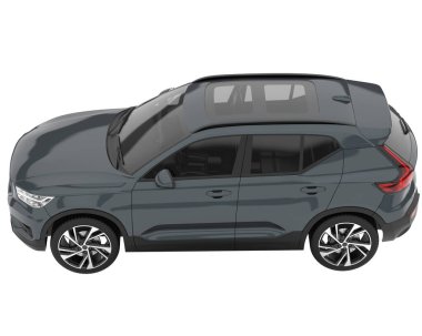 Realistic SUV isolated on white background. 3d rendering - illustration