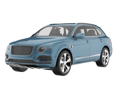 Realistic SUV isolated on white background. 3d rendering - illustration