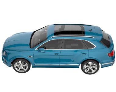 Realistic SUV isolated on white background. 3d rendering - illustration