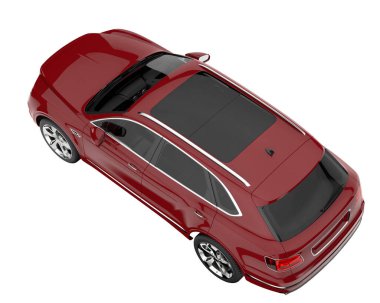 Realistic SUV isolated on white background. 3d rendering - illustration