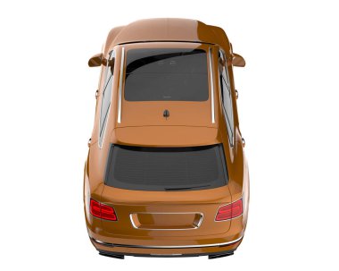 Realistic SUV isolated on white background. 3d rendering - illustration