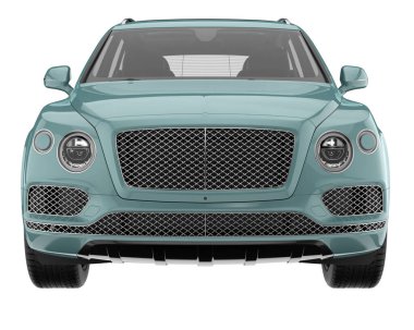 Realistic SUV isolated on white background. 3d rendering - illustration