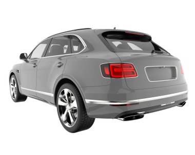 Realistic SUV isolated on white background. 3d rendering - illustration