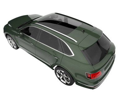 Realistic SUV isolated on white background. 3d rendering - illustration