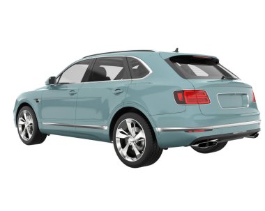 Realistic SUV isolated on white background. 3d rendering - illustration