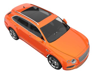 Realistic SUV isolated on white background. 3d rendering - illustration