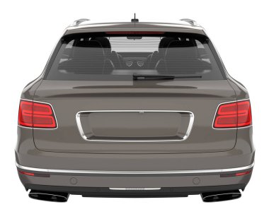 Realistic SUV isolated on white background. 3d rendering - illustration