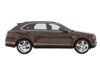 Realistic SUV isolated on white background. 3d rendering - illustration