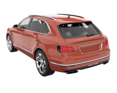 Realistic SUV isolated on white background. 3d rendering - illustration