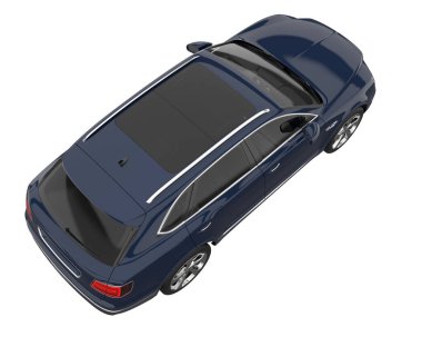 Realistic SUV isolated on white background. 3d rendering - illustration