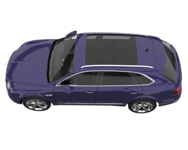 Realistic SUV isolated on white background. 3d rendering - illustration