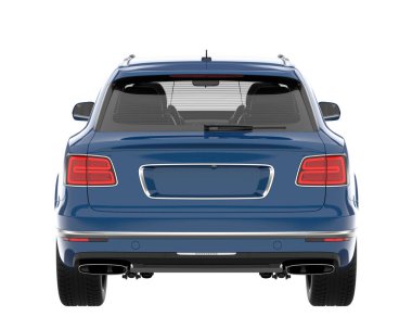 Realistic SUV isolated on white background. 3d rendering - illustration