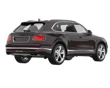 Realistic SUV isolated on white background. 3d rendering - illustration