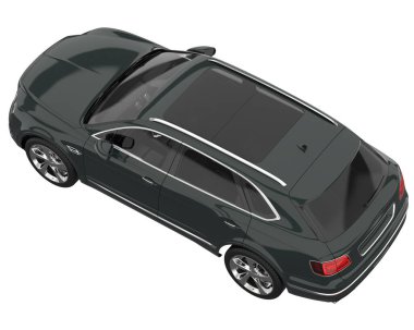 Realistic SUV isolated on white background. 3d rendering - illustration