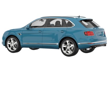 Realistic SUV isolated on white background. 3d rendering - illustration