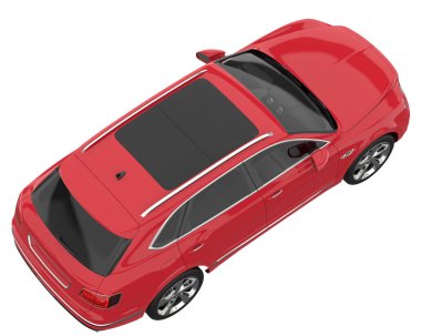 Realistic SUV isolated on white background. 3d rendering - illustration