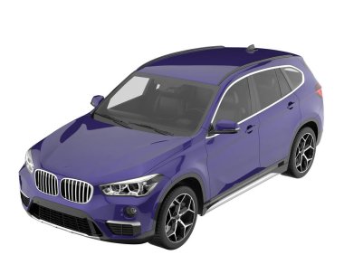 Realistic SUV isolated on white background. 3d rendering - illustration