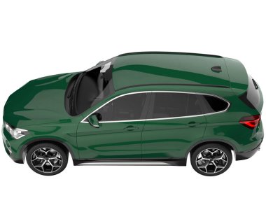 Realistic SUV isolated on white background. 3d rendering - illustration