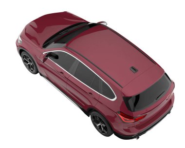 Realistic SUV isolated on white background. 3d rendering - illustration