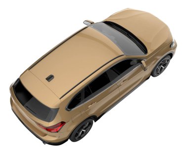 Realistic SUV isolated on white background. 3d rendering - illustration