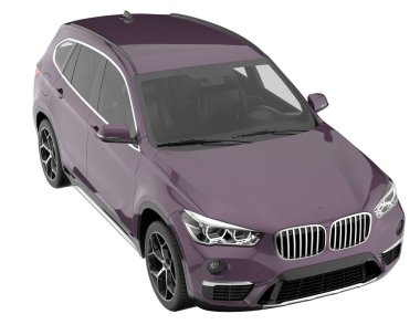 Realistic SUV isolated on white background. 3d rendering - illustration