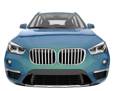 Realistic SUV isolated on white background. 3d rendering - illustration