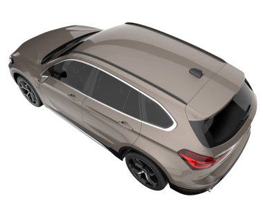 Realistic SUV isolated on white background. 3d rendering - illustration