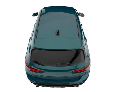 Realistic SUV isolated on white background. 3d rendering - illustration