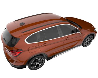 Realistic SUV isolated on white background. 3d rendering - illustration