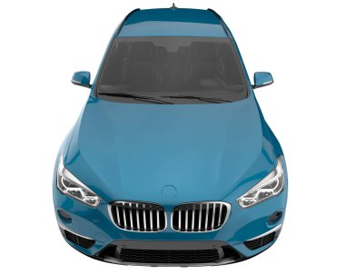 Realistic SUV isolated on white background. 3d rendering - illustration