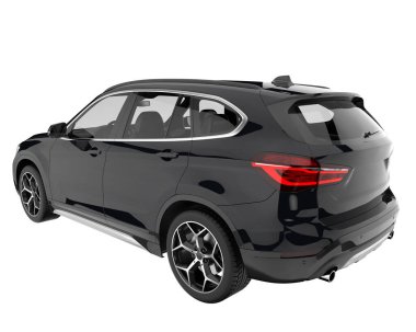 Realistic SUV isolated on white background. 3d rendering - illustration