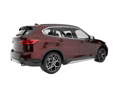 Realistic SUV isolated on white background. 3d rendering - illustration