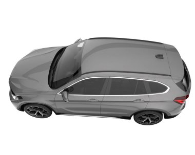 Realistic SUV isolated on white background. 3d rendering - illustration