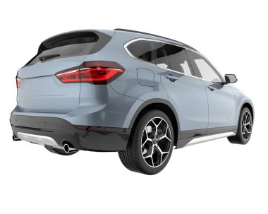 Realistic SUV isolated on white background. 3d rendering - illustration