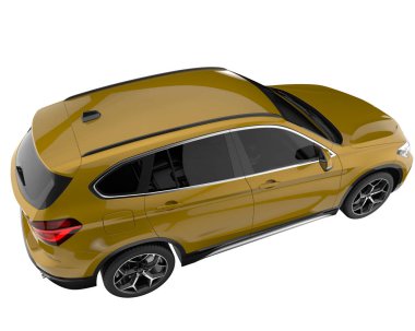 Realistic SUV isolated on white background. 3d rendering - illustration
